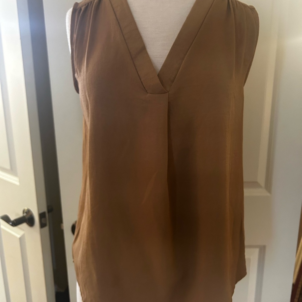 Elegant Brown Sleeveless Top